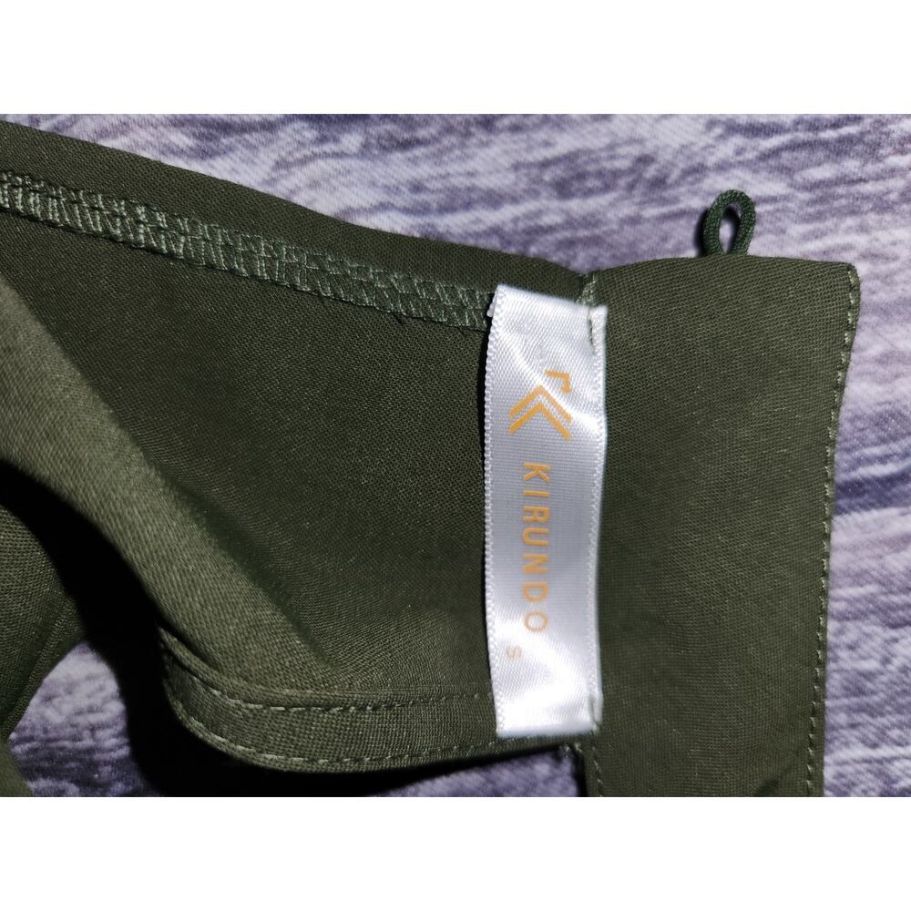 Kirundo Olive Green High Neck Sleeveless Maxi Dress Size Small - Picture 7 of 9